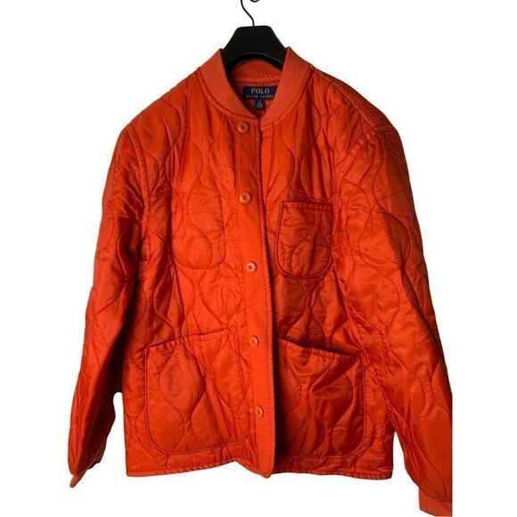 Polo Ralph Lauren Quilted Liner Jacket orange men's size medium NEW WITH TAGS - Picture 2 of 7